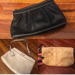 Lot of 3 coach wristlets